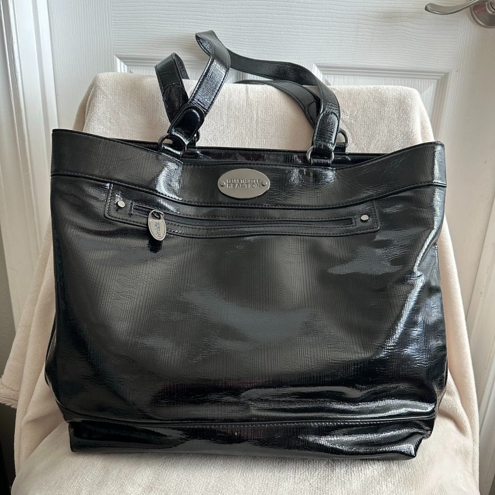 Black patent laptop bag - Kenneth Cole Reaction